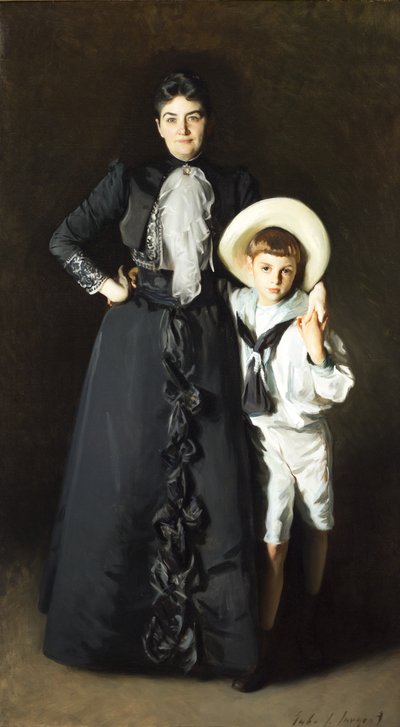 Porträtt av fru Edward L. Davis och hennes son Livingston Davis av John Singer Sargent