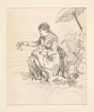Sittande figur av en kvinna av John Singer Sargent