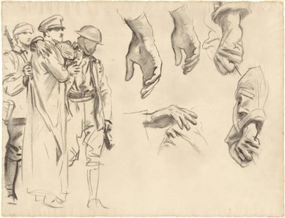 Studier för "Gassed" av John Singer Sargent