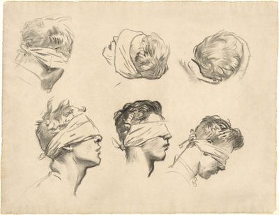 Studier för Gassed, 1918-1919. av John Singer Sargent