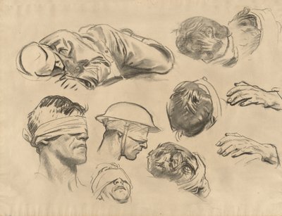 Studier för Gassed, 1918-1919. av John Singer Sargent