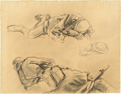 Studier för Gassed, 1918-1919. av John Singer Sargent