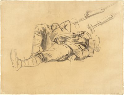 Studier för "Gassed" [recto] av John Singer Sargent