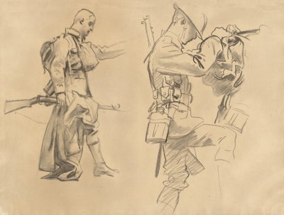 Studier för Gassed [recto], 1918-1919. av John Singer Sargent