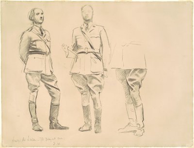 Studier för generalofficerare under första världskriget, 1920-1922. av John Singer Sargent