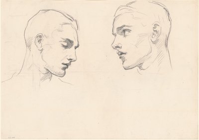 Studier av en mans huvud, ca. 1875. av John Singer Sargent