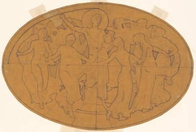 Studie för Apollo och muserna, ca. 1921. av John Singer Sargent