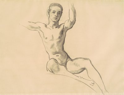 Study for Figure above Music, 1919-1920. av John Singer Sargent