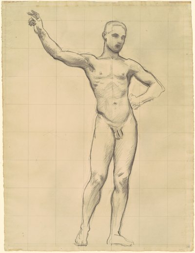 Studie av Apollo för "Apollo och muserna" av John Singer Sargent