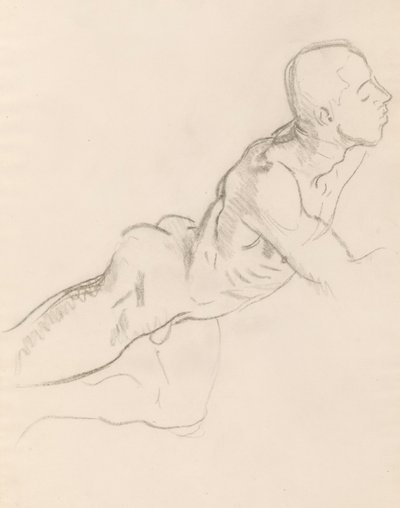 Studie av Eros för Eros och psyke, reliefdekoration, Rotunda, Museum of Fine Arts, Boston av John Singer Sargent