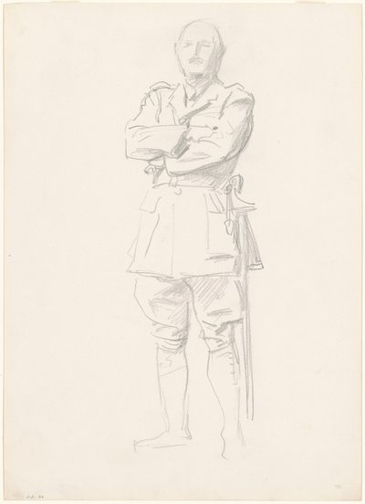 Studie av general Louis Botha för "General Officers of World War I" av John Singer Sargent