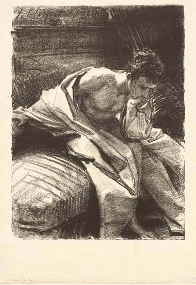 Studie av en sittande man av John Singer Sargent