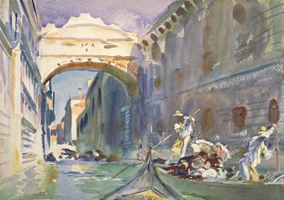 Suckarnas bro, c.1905-08 (wc på papper) av John Singer Sargent