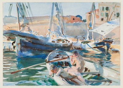 Avlastning av gips, ca 1905 (wc på papper) av John Singer Sargent