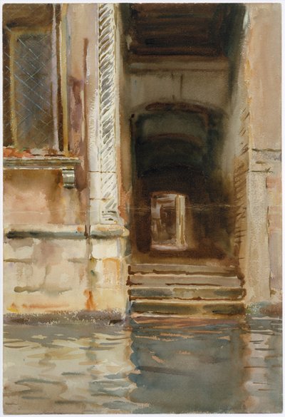 Venetian Passageway, ca 1905 (wc, gouache och grafit på vitt vävt papper) av John Singer Sargent