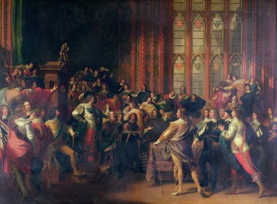 Karl I (1600-49) kräver de fem ledamöterna i underhuset 1642 av John Singleton Copley