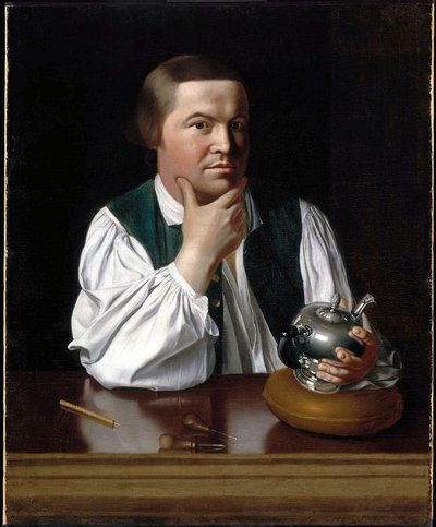 Porträtt av Paul Revere av John Singleton Copley