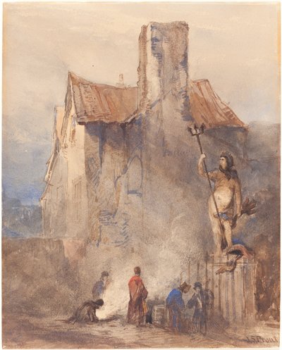 The Bristol Riots: The Burning in the Street av John Skinner Prout