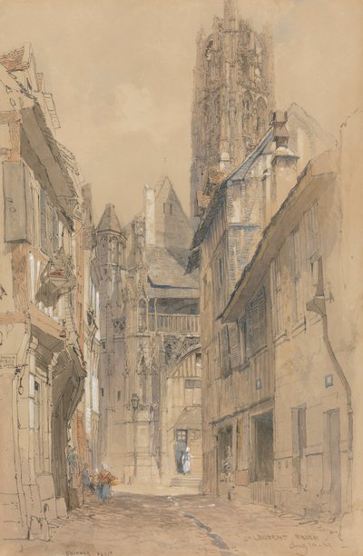 Kyrkan St. Laurent av John Skinner Prout
