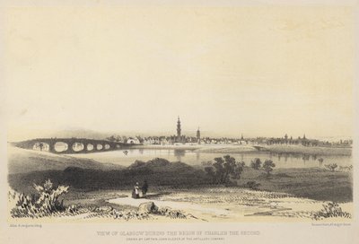 Utsikt över Glasgow under Karl den andres regeringstid av John Slezer