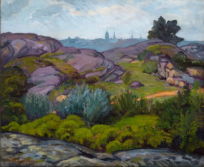 Vägen genom stenar och buskar av John French Sloan
