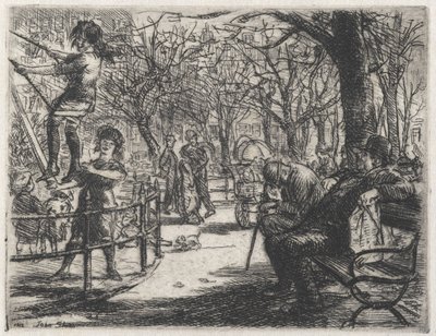 Svänger på torget av John French Sloan