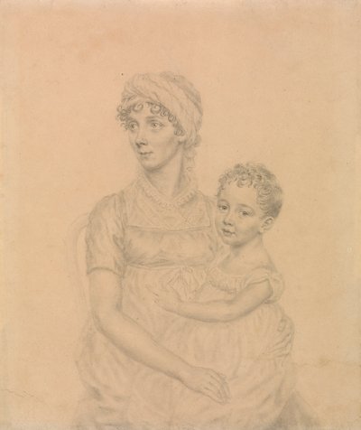 Lady Wigram med sin späda son, William Pitt Wigram av John Smart