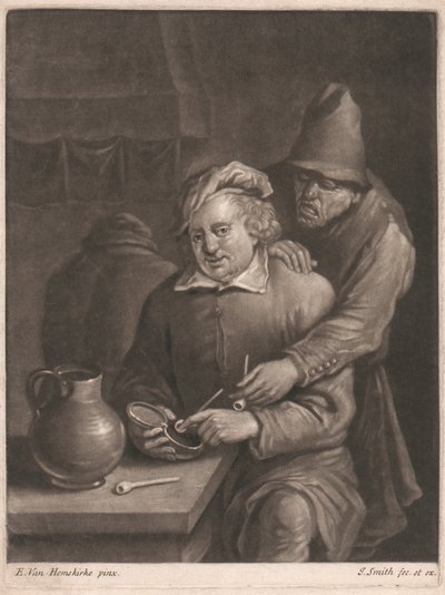 En rökare som sitter vid bordet av John Smith