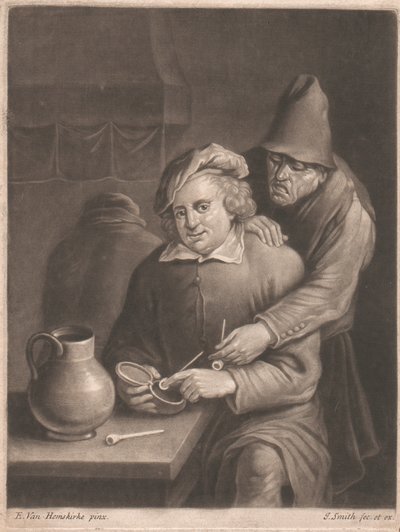 En rökare som sitter vid bordet av John Smith