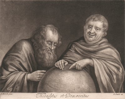 Herakleitos och Demokritos av John Smith