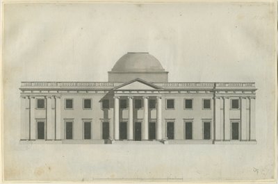 Chillington Hall: ritning med penna och tvätt, nd [1780-talet] (ritning) av John Soane