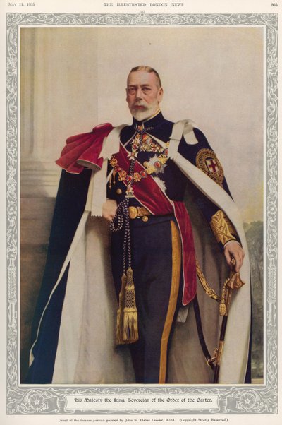 King George V (1865-1936) Sovereign of the Order of the Garter, från 
