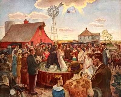 Dop i Kansas, Book Plate av John Steuart Curry