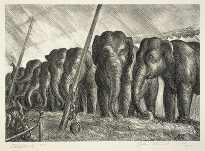 Cirkus Elefanter av John Steuart Curry