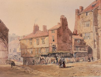 Hus, King Street, nära Black Gate (penna och bläck) av John Storey