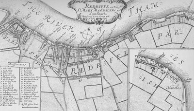 A Plan of Rotherhithe, 1755, 1912. Konstnärer: Okänd, John Stow. av John Stow