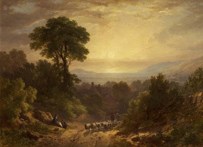 Återvänder från betesmark (olja på duk) av John Syer