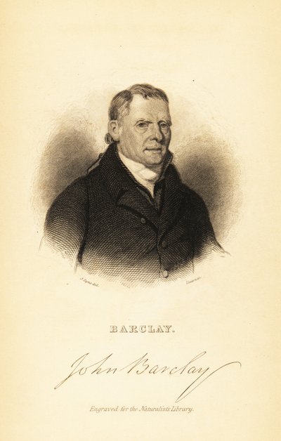 Porträtt av John Barclay, skotsk jämförande anatomist, 1841 (gravyr) av John Syme