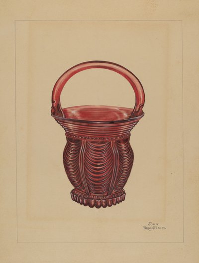 Dekorativ liten korg, ca. 1936. av John Tarantino
