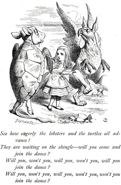 Alice, Mock Turtle and the Gryphon från Alice