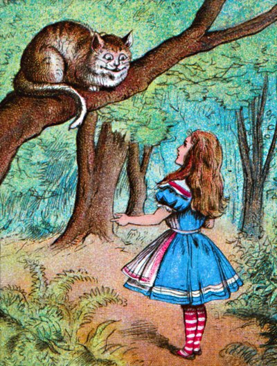 Alice och Cheshire-katten, c1910 av John Tenniel