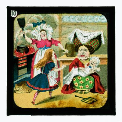 Alice i Underlandet, färgade lyktabilder av John Tenniel