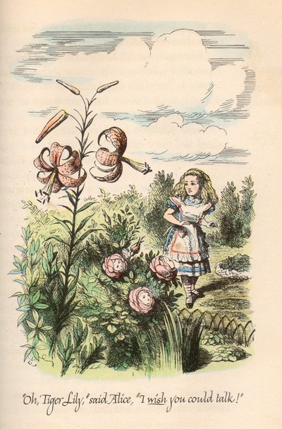Alice i Underlandet  Genom Spegeln av Lewis Carroll, illustrerad av John Tenniel av John Tenniel