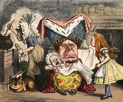 Alice, hertiginnan och barnet, 1889 av John Tenniel