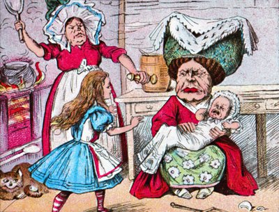 Alice, hertiginnan och barnet, c1910 av John Tenniel