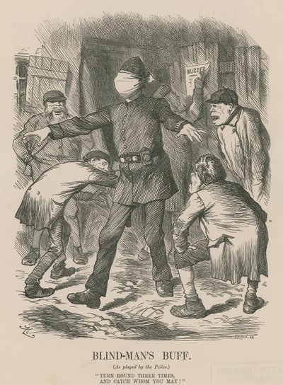 Blind mans buff (gravyr) av John Tenniel