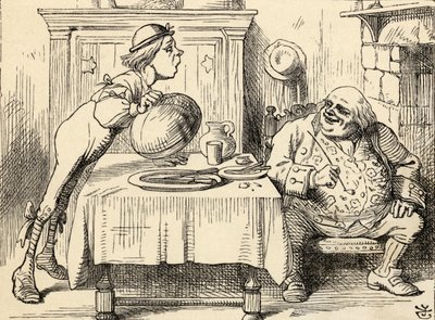 Fader William efter att ha ätit gåsen, från "Alice