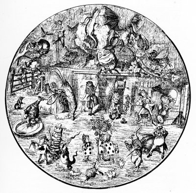 John Tenniels illustrationer från Alice i Underlandet av John Tenniel