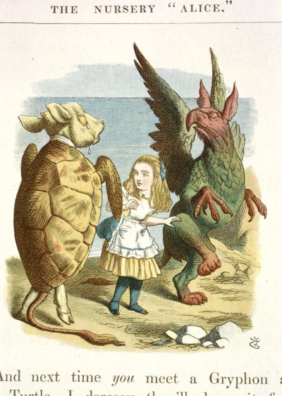 Mock Turtle och Gryphon av John Tenniel