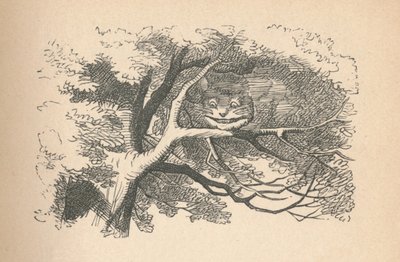 Cheshire-katten börjar försvinna, hans leende är det sista som går, 1889 av John Tenniel